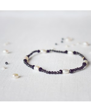 Armband - Perle, Onyx &...