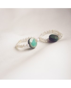 Ring - Chrysopras-Scheibe