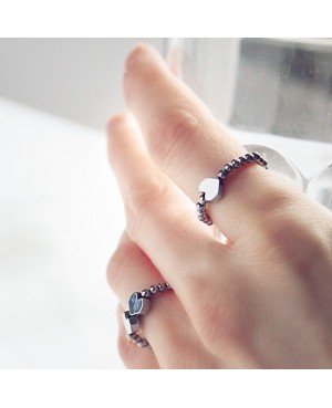 Ring - Hämatit-Herz