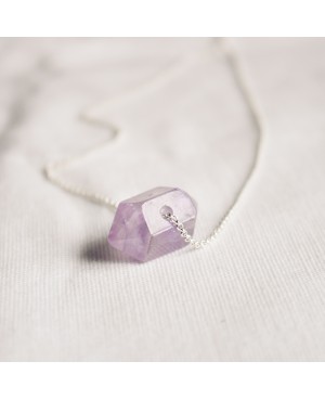 Silber-Halskette mit Amethyst