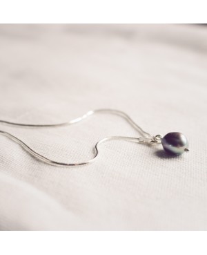 Silber-Halskette mit Perle