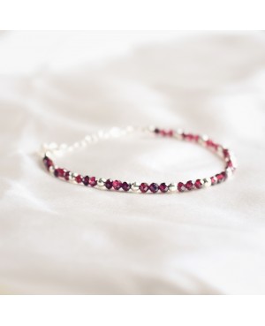 Armband - Granate 925-Silber